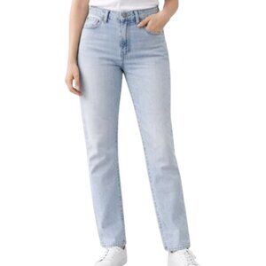 LANDS' END High Rise Straight Leg Jeans